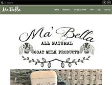 Tablet Screenshot of mabellaproducts.com